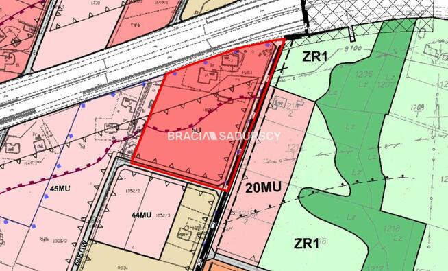 Działka usługowa Głogoczów gm. Myślenice