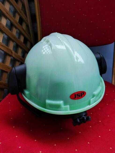 Kask Budowlany Ochronny Nauszniki Słuchawki Okulary ochronne