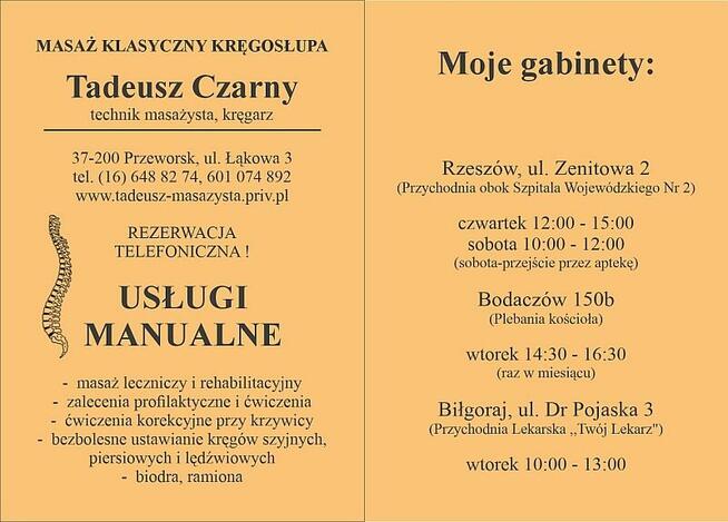 Masaz klasyczny kręgosłupa kręgarstwo