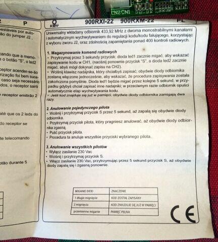 KEY radioobiornik pinowy do automatyki bramowej lub innej.