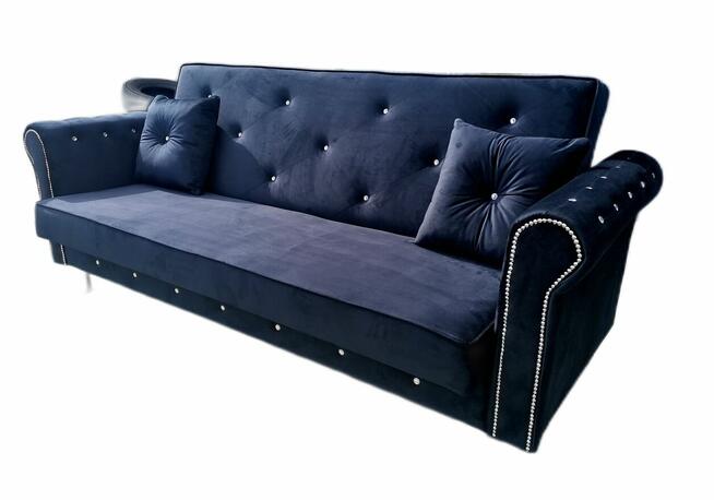 zestaw mebli uszak wersalka rozkładana i fotel sofa GLAMOUR