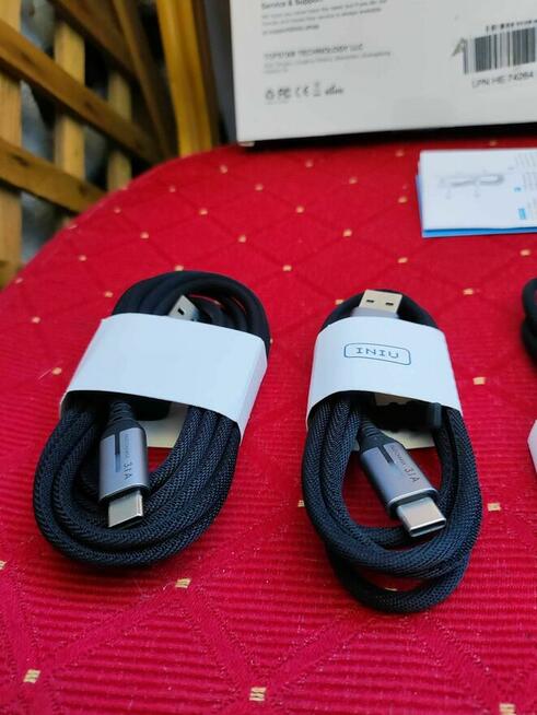 Kabel USB C typu C Iniu do Ładowania Samsung Xiaomi Motorola