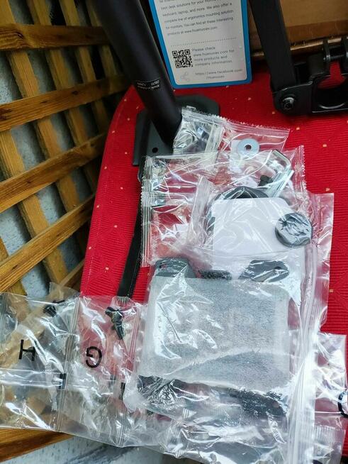 Uchwyt na Dwa Monitory TV biurkowy na biurko wieszak