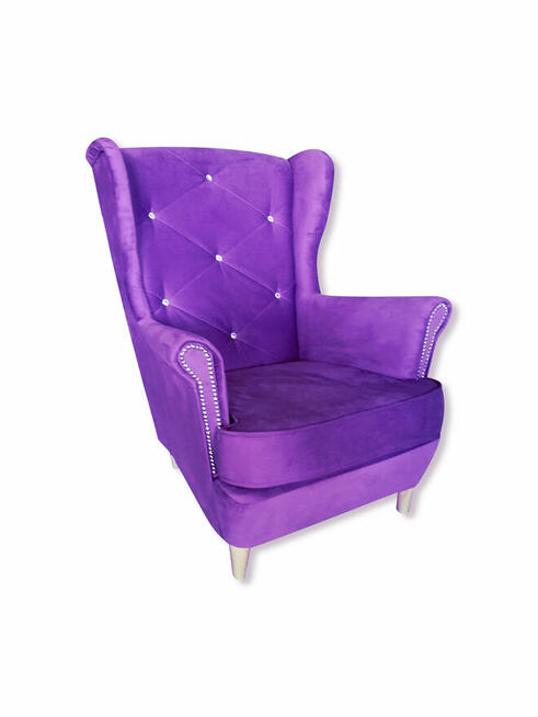 zestaw mebli uszak wersalka rozkładana i fotel sofa GLAMOUR