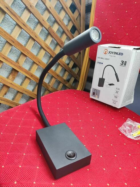 Lampa Czarna nad Lustro Obraz do czytania kinkiet ścienny