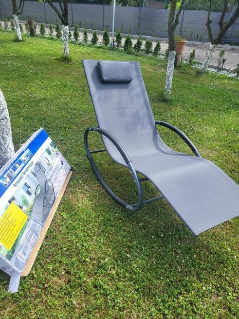 Leżak fotel bujany ogrodowy