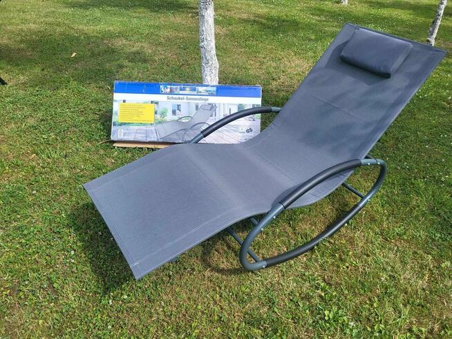 Leżak fotel bujany ogrodowy