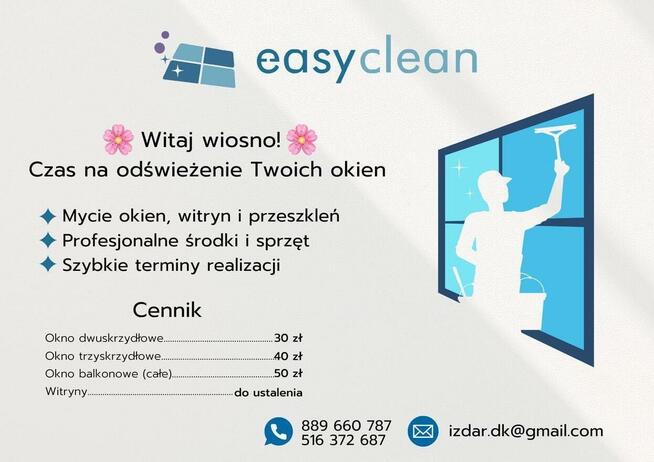 Mycie okien, witryn i przeszkleń - mieszkanie, dom, biuro