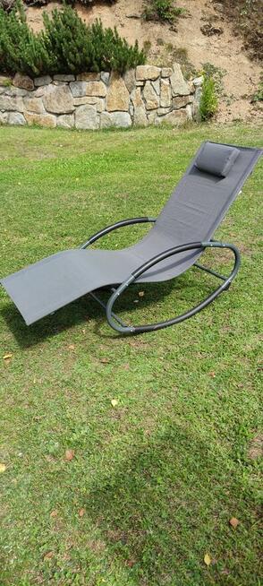 Leżak fotel bujany ogrodowy
