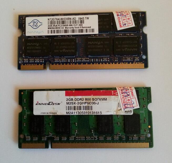 RAM, kość do laptopa- DDR2 2GB. POSIADAM INNE-DDR3,DDR4