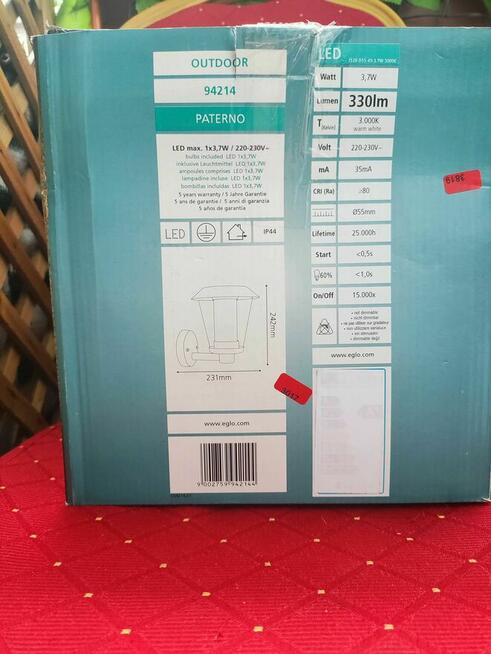 Lampa zewnętrzna Kinkiet ścienny na budynek dom Lampka