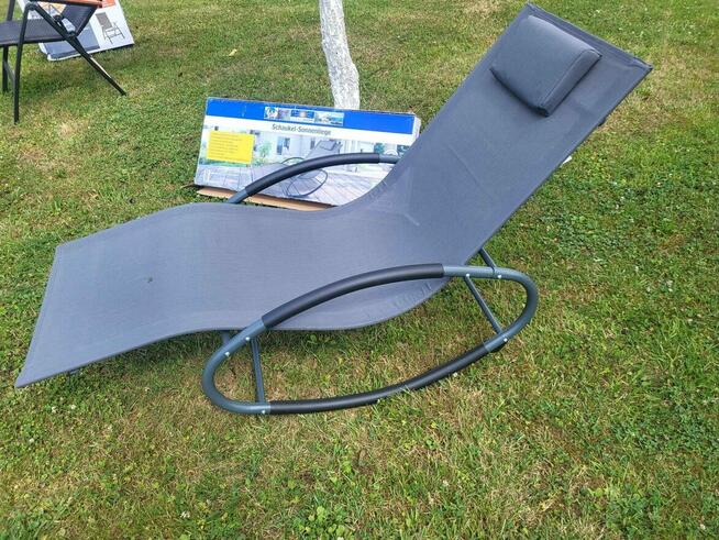 Leżak fotel bujany ogrodowy