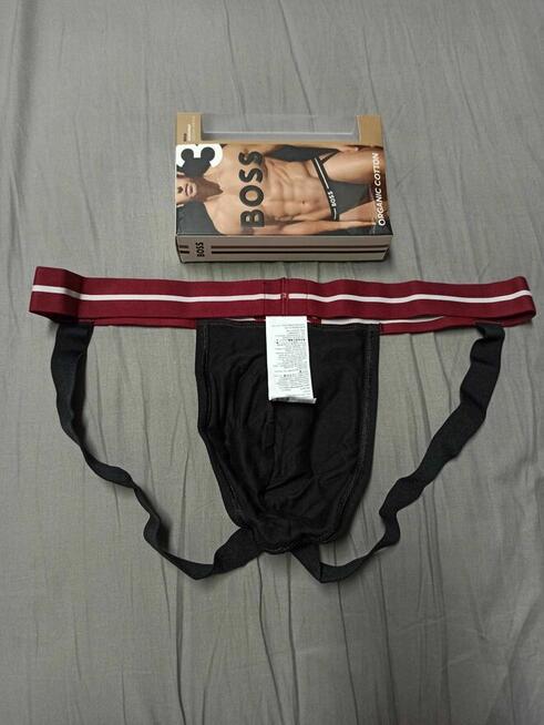 Jockstrap BOSS czarne majtki XL jockstrapy sport siłownia