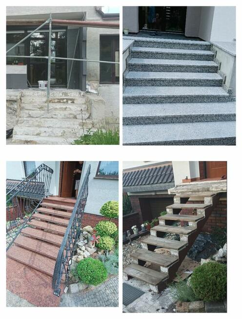 Schody i parapety granitowe