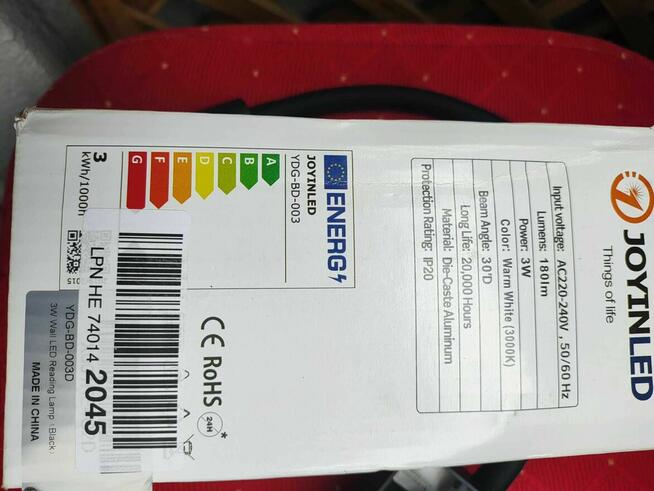 Lampa Czarna nad Lustro Obraz do czytania kinkiet ścienny