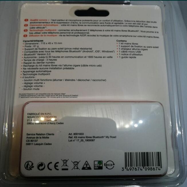 Zestaw głośnomówiący Bluetooth francuskiej firmy Essentiel