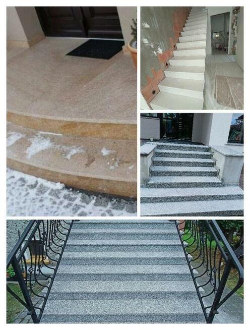 Schody i parapety granitowe