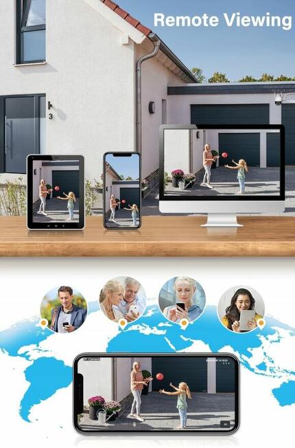 KAMERA Wi-Fi KĄT WIDZENIA 360