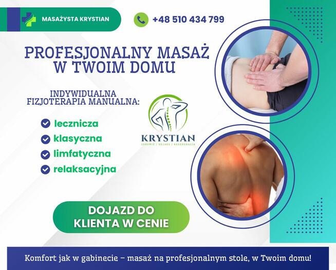 Masaż klasyczny, leczniczy,limfatyczny, relaksacyjny