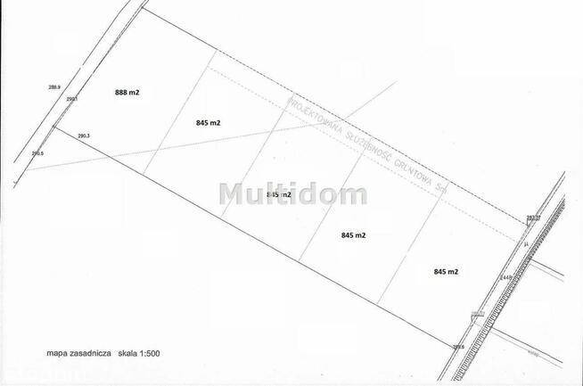 Działka, 845 m², Pisarzowice