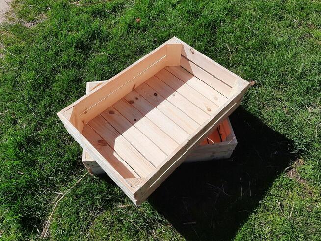 Skrzynka drewniana niska NUMER-8 szlifowana 60×40×13.5