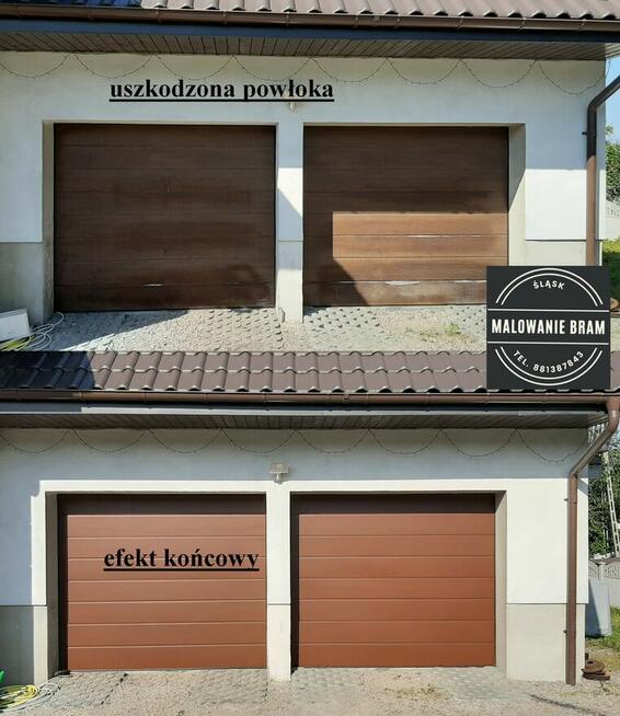 Malowanie BRAMA GARAŻOWA segmentowa NAPRAWA serwis RENOWACJA