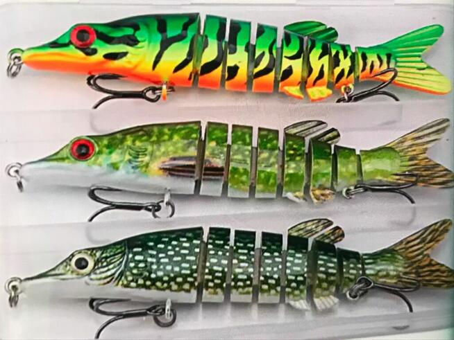 Spinning wobler przegubowy super łowny sandacz szczupak XL