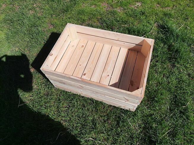 Skrzynka drewniana niska NUMER-8 szlifowana 60×40×13.5