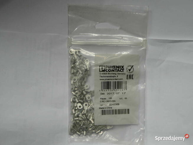 Końcówka zaciskowa przewodów el. M2,5 9zł-100szt.