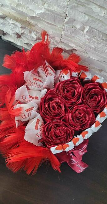 Bukiety ze wstążki satynowej/Boxy