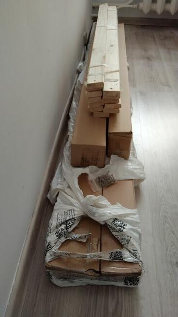 łóżko drewniane rama 120x200 nielakierowane do złożenia nowe