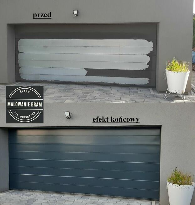 Malowanie BRAMA GARAŻOWA segmentowa NAPRAWA serwis RENOWACJA