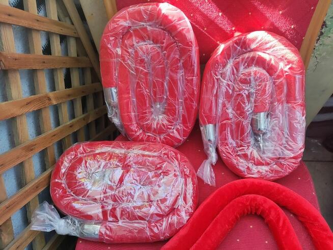 Lina czerwona linka do słupka do hotelu kina teatru sznur