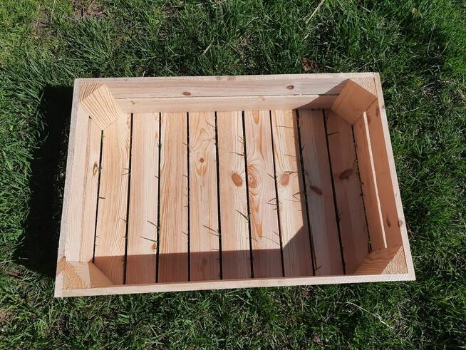 Skrzynka drewniana niska NUMER-8 szlifowana 60×40×13.5