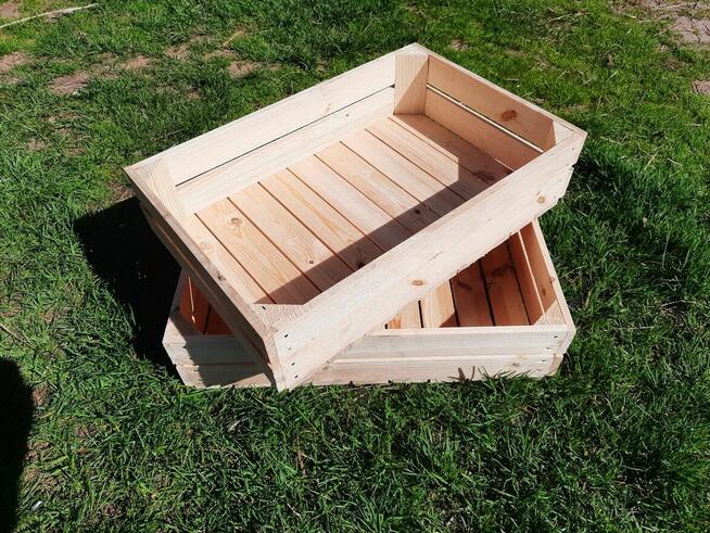 Skrzynka drewniana niska NUMER-8 szlifowana 60×40×13.5