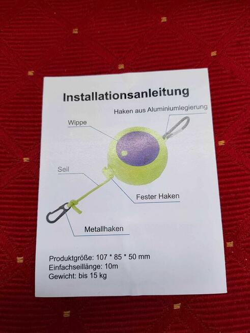 Linka do Prania podróżna przenośna Kempingowa turystyczna