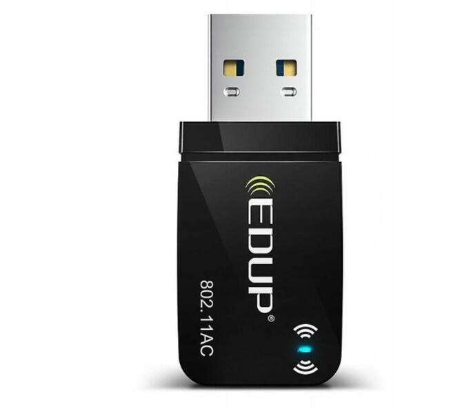 ADAPTER SIECIOWY FIRMY EDUP WIFI USB 3.0 1300 Mbps DONGLE 80