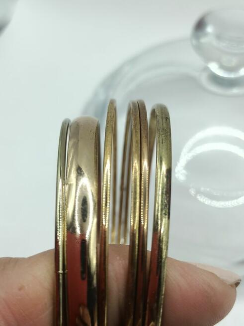 Biżuteria bransoletka 6 sztuk w kolorze złotym