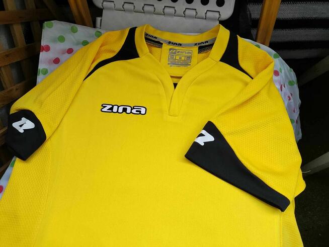 Koszulka Sportowa Zina Piłkarska żółta Contrado krótkrękaw