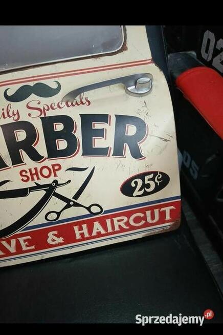 Barber Shop Salon Fryzjerski Piękna Dekoracja Retro Vintage