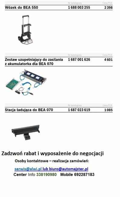 BOSCH BEA 550 - zestaw do analizy spalin SKP 20.000 pln