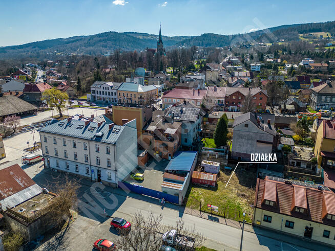 Centrum - działka z projektem budynku usługowego