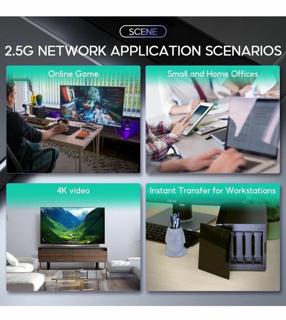 PRZEŁĄCZNIK SIECIOWY CZARNY- 6 PORTÓW FIRMY SODOLA