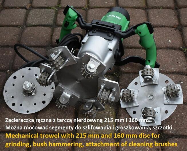 Two-speed cordless manual trowel with „400” disc