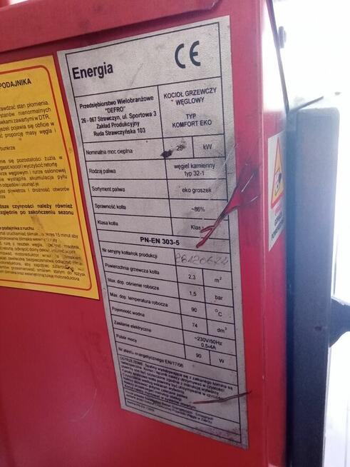 Kocioł na ekogroszek DEFRO 25 kW