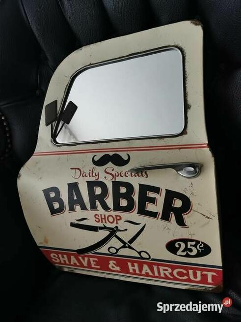 Barber Shop Salon Fryzjerski Piękna Dekoracja Retro Vintage