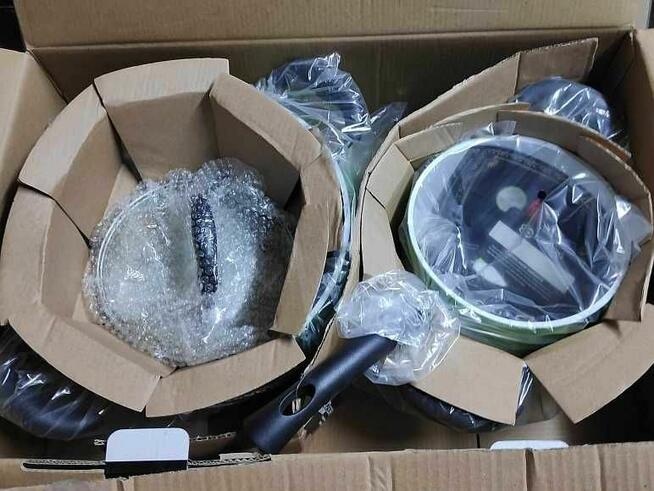 Komplet garnki z powłoką ceramiczną 7el zielone