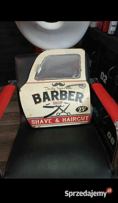 Barber Shop Salon Fryzjerski Piękna Dekoracja Retro Vintage