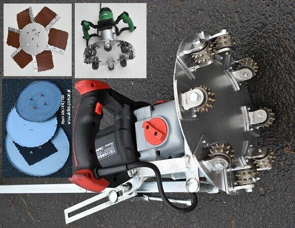 Two-speed cordless manual trowel with „400” disc