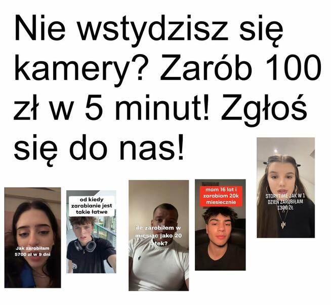 Nagranie filmiku za 100 zł